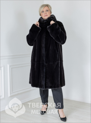 Норковая шуба «Графиня» воротник 100